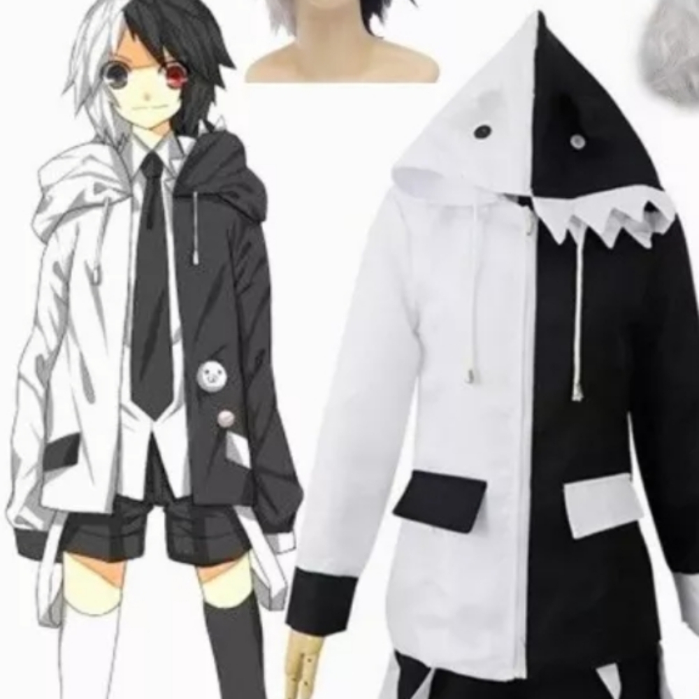 Monokuma black white Anime jacket hoodie costume L